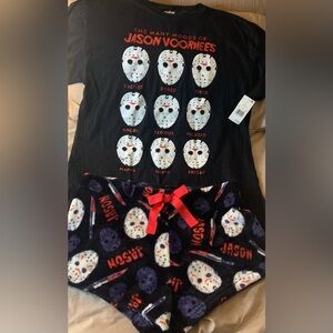 NWT women’s Friday the 13th shirt w/fleece like pajama shorts